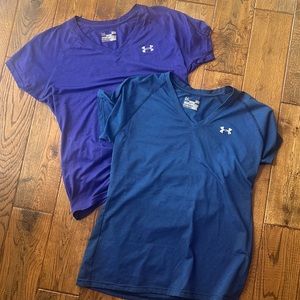Lot of 2 Under Armor Dri fit shirts Size L